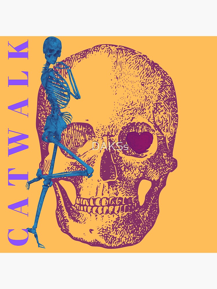 "SCULPTURAL SKELETON CATWALK" Sticker By DAKSs | Redbubble