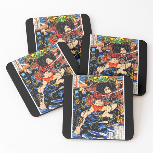 Item preview, Japanese Woodblock Brave Warrior designed and sold by KathteeDesign.