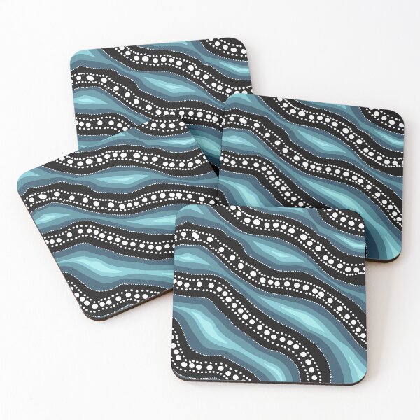 Item preview, Aboriginal river design (saturated) designed and sold by DoesArtAndStuff.