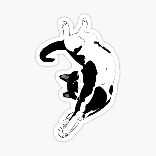 Let Sleeping Cats Lie Cute Tuxedo Cat Nelson Sticker