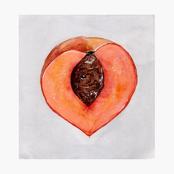 Item preview, Peach Heart - Watercolour Illustration designed and sold by Pattokarts.
