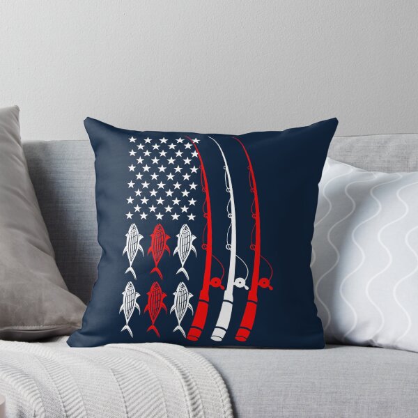 Item preview, American Flag Fishing Rods Fish and Reels Father's Day designed and sold by GrynszpanDezign.