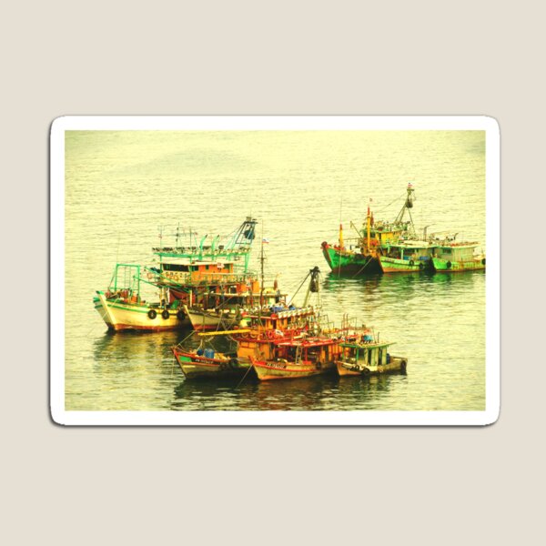 Item preview, Boats in the Harbour designed and sold by cs-cookie.