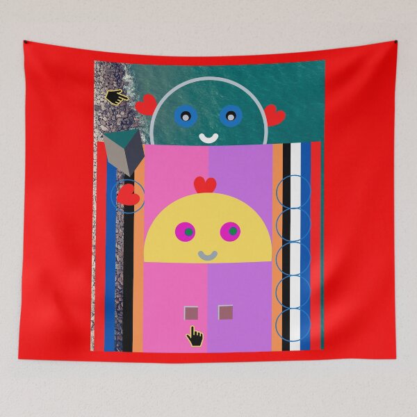 Item preview, Two Kids in Love in the Stripe House on the Beach designed and sold by SnarkyTeesMugs.