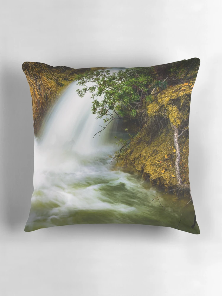 Thumbnail 3 of 4, Pillow, Rushing In designed and sold by Ralph Goldsmith.