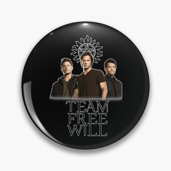 Item preview, Supernatural Team Free Will Fitted T-Shirt designed and sold by rollinsale.