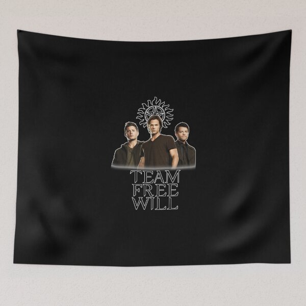 Item preview, Supernatural Team Free Will Fitted T-Shirt designed and sold by rollinsale.