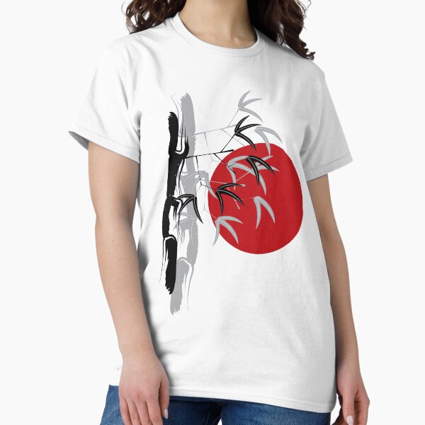 Item preview, Oriental Zen Bamboo And Red Sunset © fatfatin  designed and sold by fatfatin.