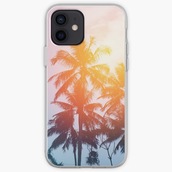 Beach sunset at the coast line iPhone Soft Case