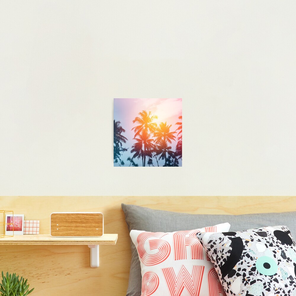 Beach sunset at the coast line Photographic Print