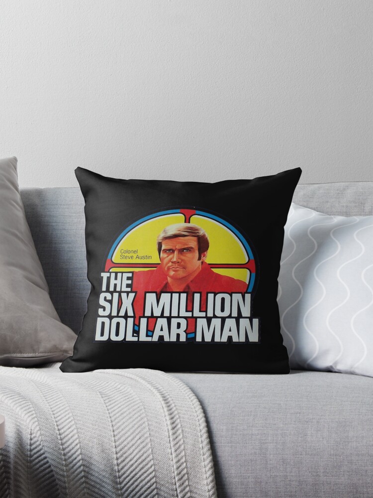 Thumbnail 1 of 4, Pillow, Music Retro The Six Million Dollar Man Awesome For Music Fans Classic . designed and sold by rohnerpkvieu.