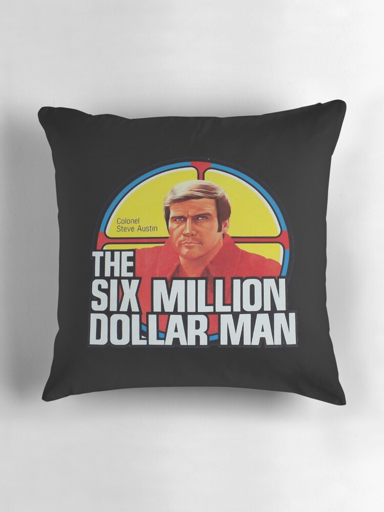 Thumbnail 3 of 4, Pillow, Music Retro The Six Million Dollar Man Awesome For Music Fans Classic . designed and sold by rohnerpkvieu.