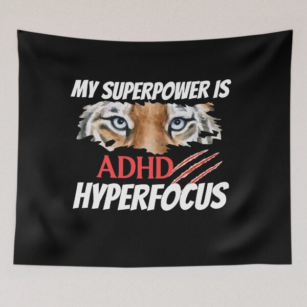 Item preview, ADHD - My Superpower is ADHD Hyperfocus - Option 1 - Light on Dark designed and sold by TheBerriesADHD.