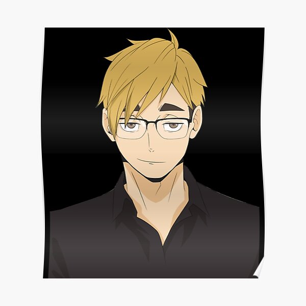 Atsumu Miya With Glasses Sticker Poster For Sale By Trevotalo5 Redbubble