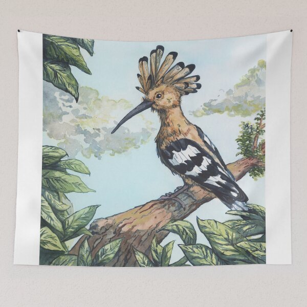 Item preview, hoopoe on a branch designed and sold by KarolinaSt.