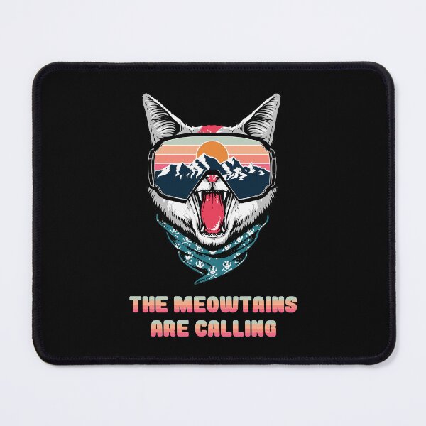 Item preview, meowtains are calling, ski snowboard goggles funny designed and sold by Benchamart.