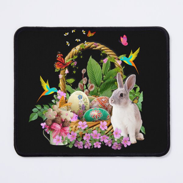 Item preview, Easter Bunny With Basket and Eggs designed and sold by Yahzhani.