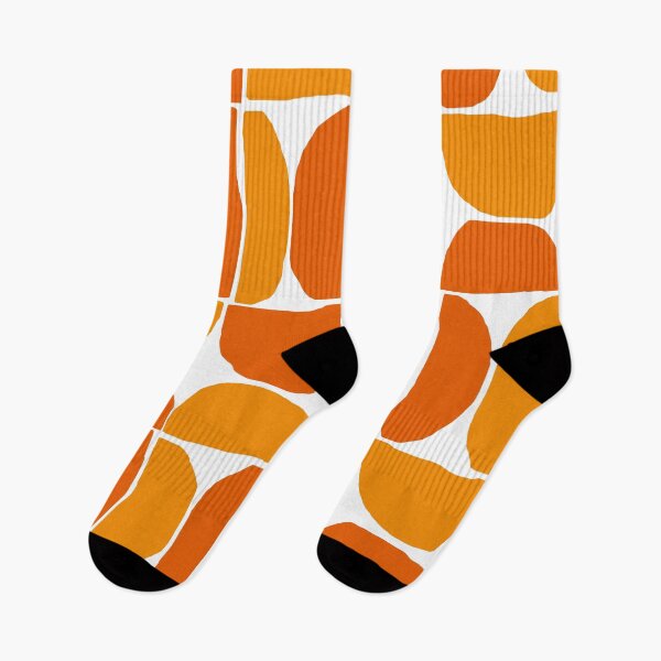 Item preview, Retro Mid Century Modern Scandinavian Pattern in Yellow and Orange designed and sold by Deutschic.