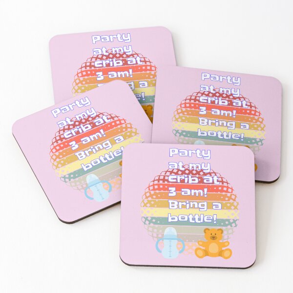 Item preview, Party at my crib at 3am. Bring a bottle. (Girls' version.) designed and sold by CristalleLisa.