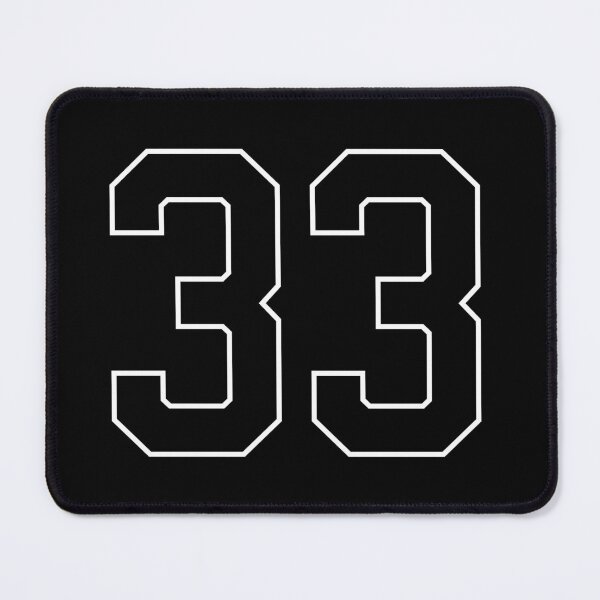 Item preview, Black Number 33 lucky sports jersey thirty three designed and sold by HeavyStyle.