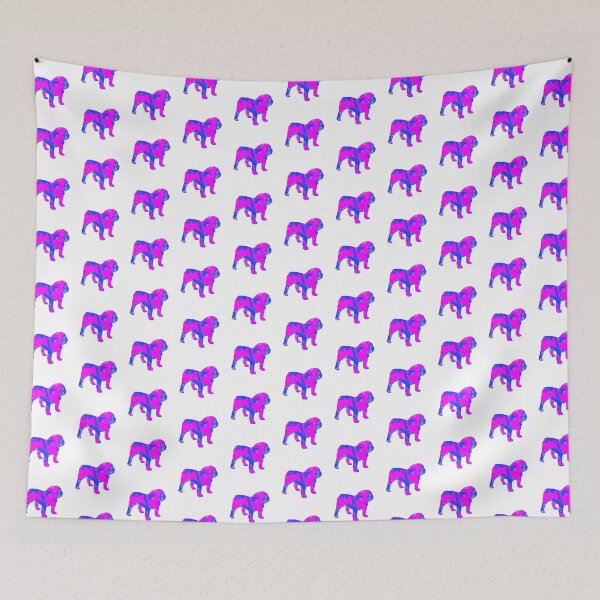 Item preview, I Love My English Bulldog Dog Hot Pink Silhouette  designed and sold by AMSonArt.