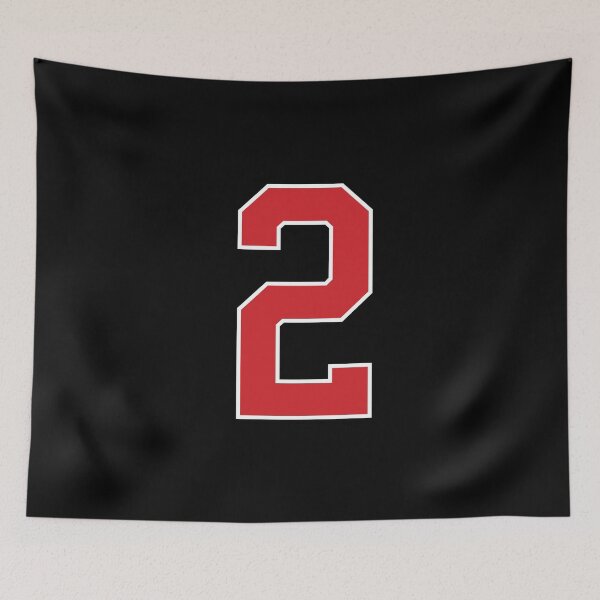Item preview, Sports Number 2, red black color lucky sport two designed and sold by ArtIsParty.