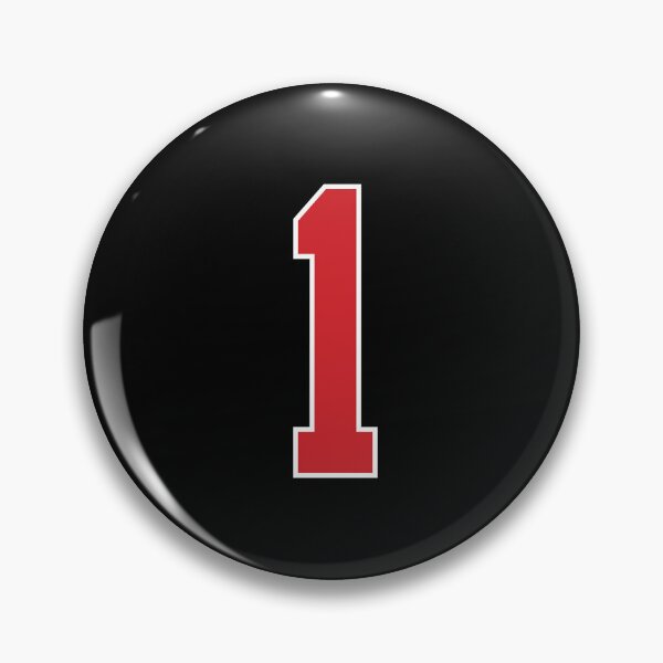 Item preview, Sports Number 1, red black color lucky sport one designed and sold by ArtIsParty.