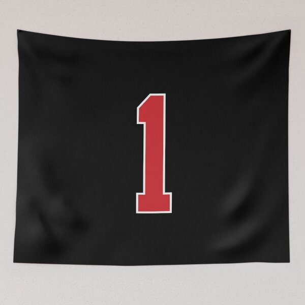 Item preview, Sports Number 1, red black color lucky sport one designed and sold by ArtIsParty.