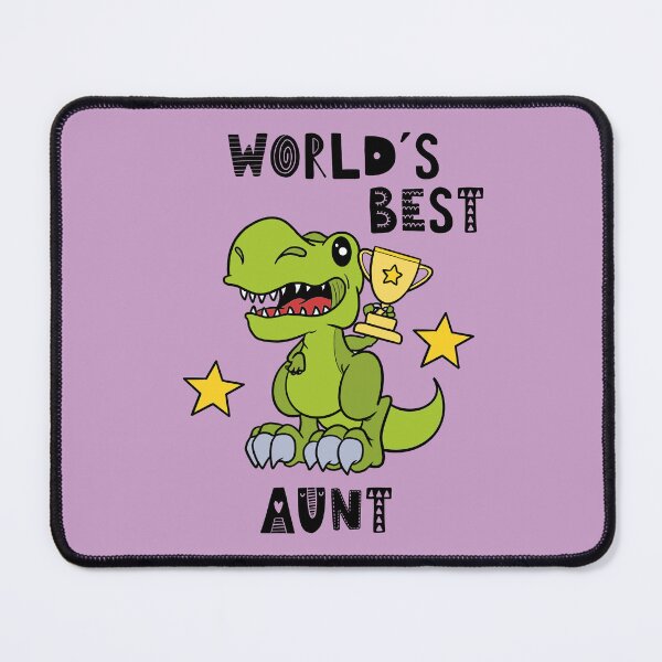 Item preview, World's Best Aunt, Dinosaur, T Rex, Funny Aunt, Greatest Aunt, New Aunt, Green, Yellow, Cute, Adorable, Humor designed and sold by iHeartDinosaurs.