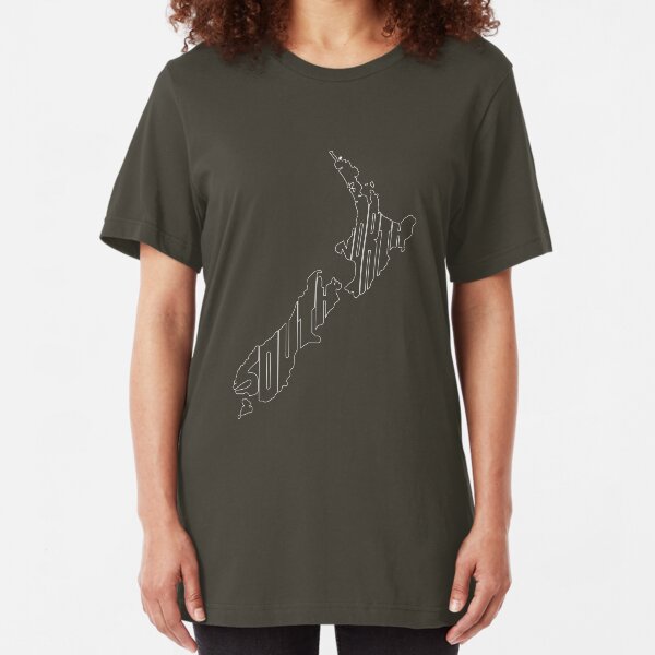 North and South (white) Slim Fit T-Shirt