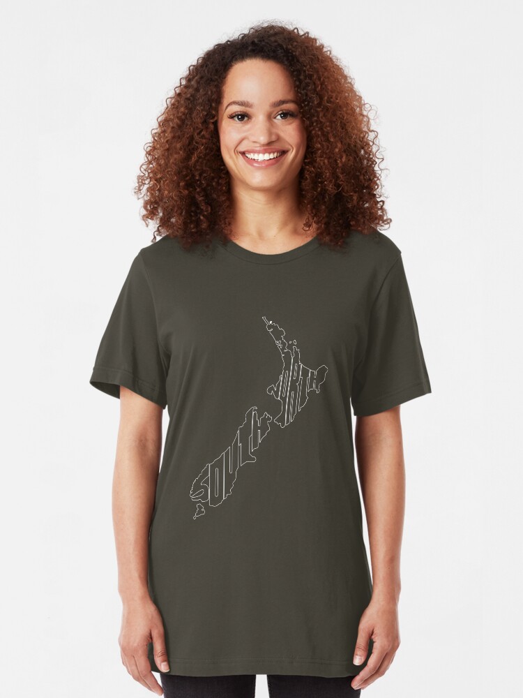 Alternate view of North and South (white) Slim Fit T-Shirt