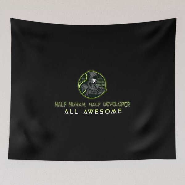 Item preview, Half Human, Half Developer, All Awesome - Web Development designed and sold by Shirtlify.