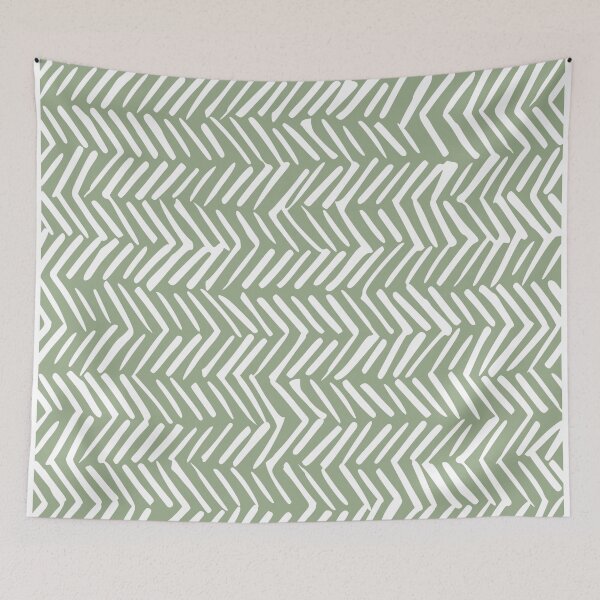Item preview, Amazonian Herringbone Sage Green Aesthetics designed and sold by meggydesigns.