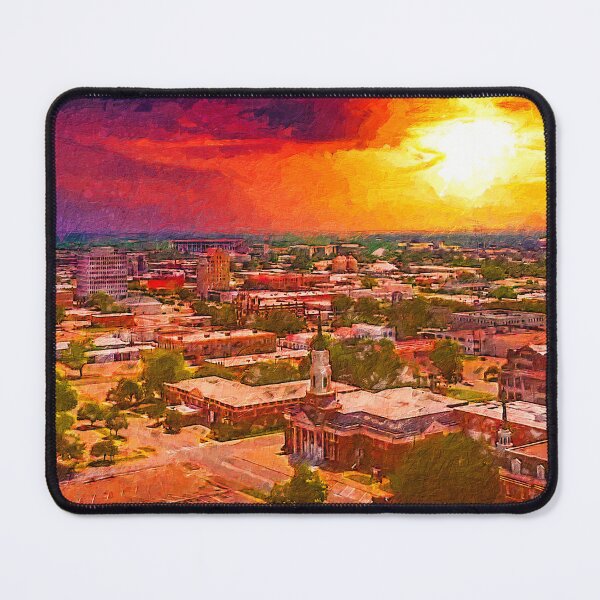 Item preview, Downtown Waco, Texas, at sunset - digital painting designed and sold by NickoPrints.