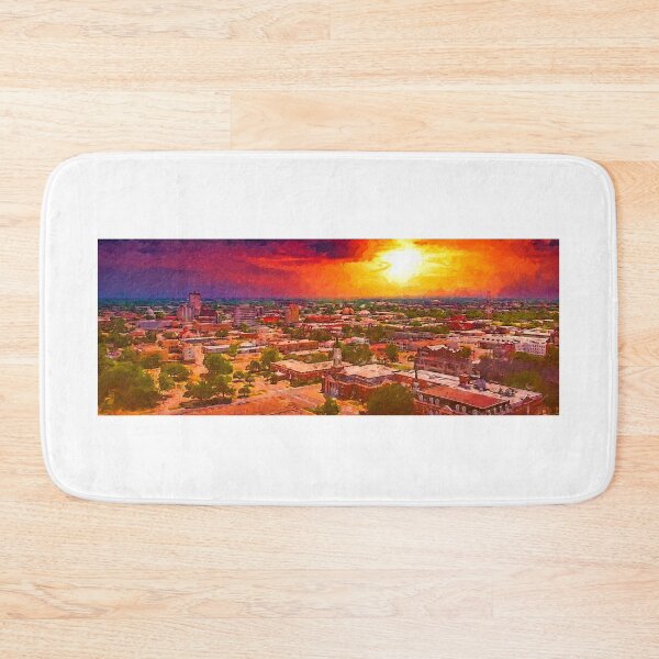 Item preview, Downtown Waco, Texas, at sunset - digital painting designed and sold by NickoPrints.