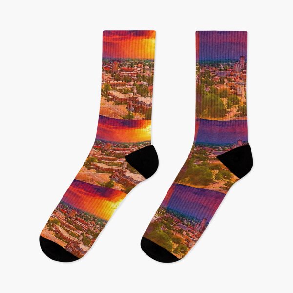 Item preview, Downtown Waco, Texas, at sunset - digital painting designed and sold by NickoPrints.