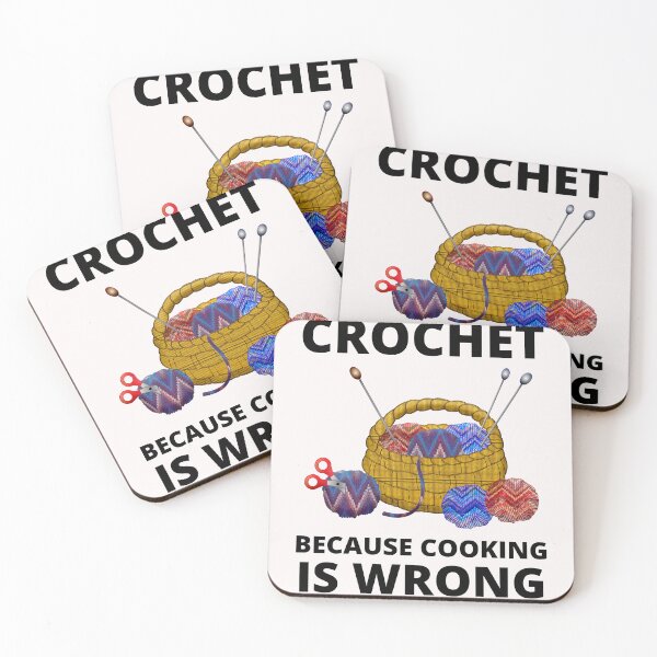 Item preview, Crochet Because cooking Is Wrong designed and sold by King of Colored Stickers.