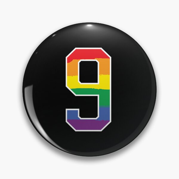 Item preview, Number 9 Rainbow LGBT pride nine designed and sold by LoveIsColorful.