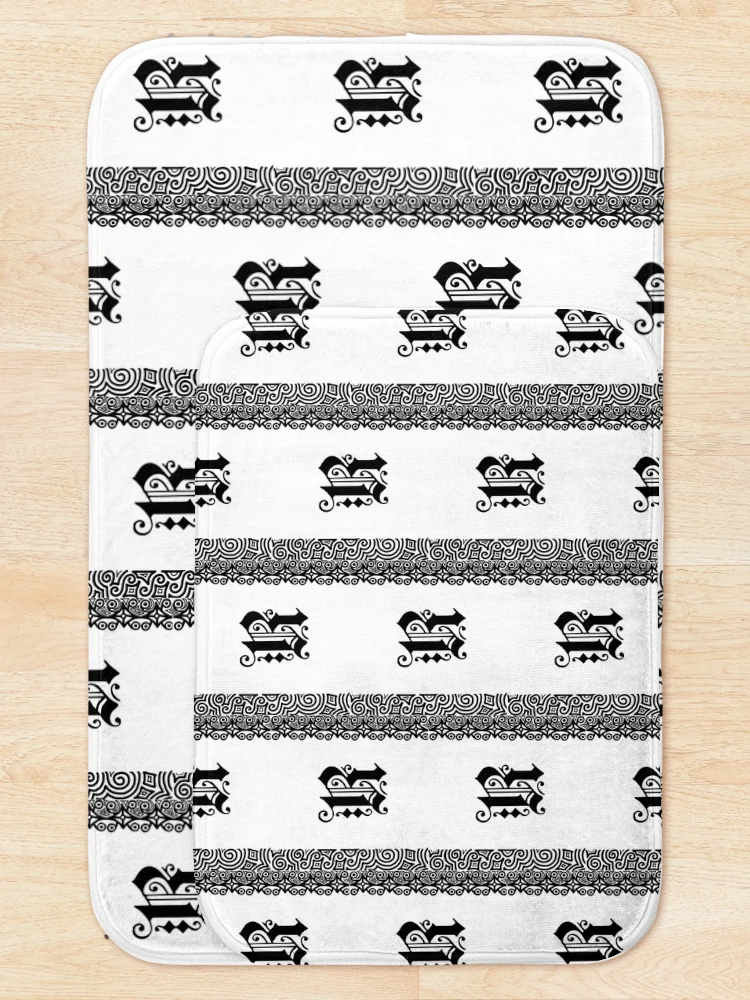 Thumbnail 5 of 6, Bath Mat, Letter R designed and sold by Encie-Designs.