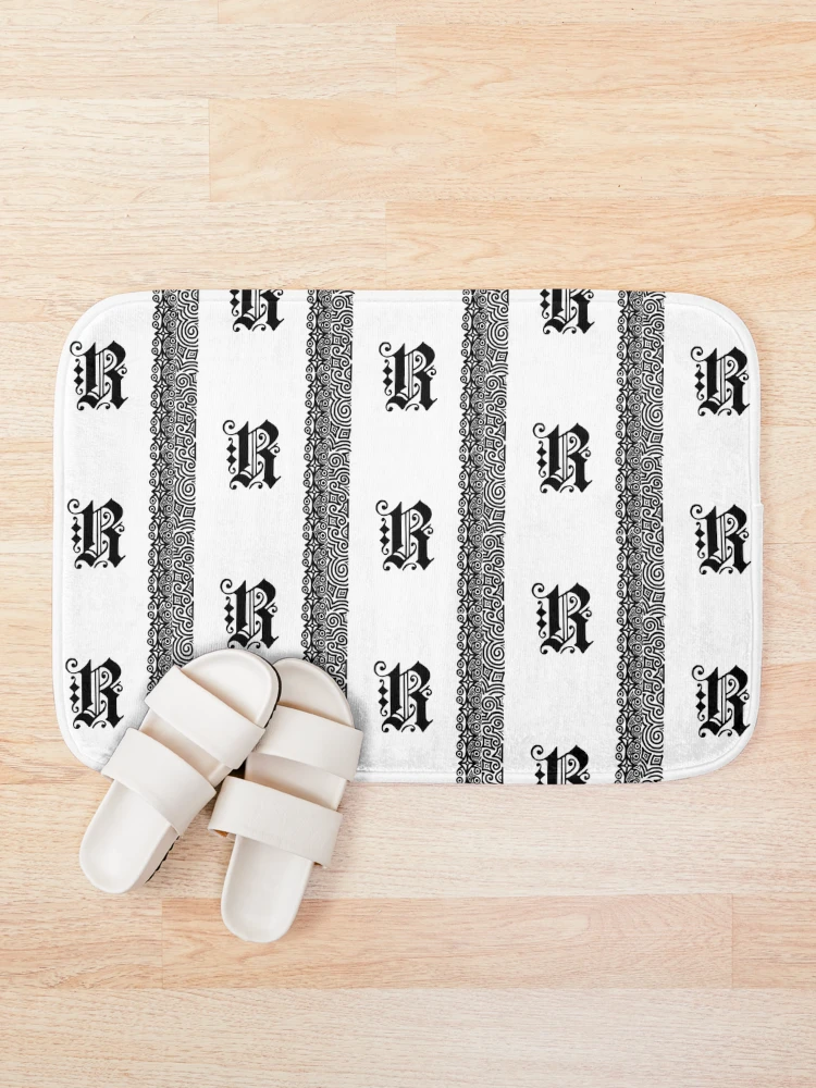 Thumbnail 1 of 6, Bath Mat, Letter R designed and sold by Encie-Designs.