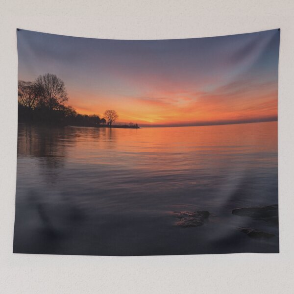 Item preview, Soft Velvet - Colourful Dawn on Lake Ontario in West End Toronto designed and sold by Georgia Mizuleva.