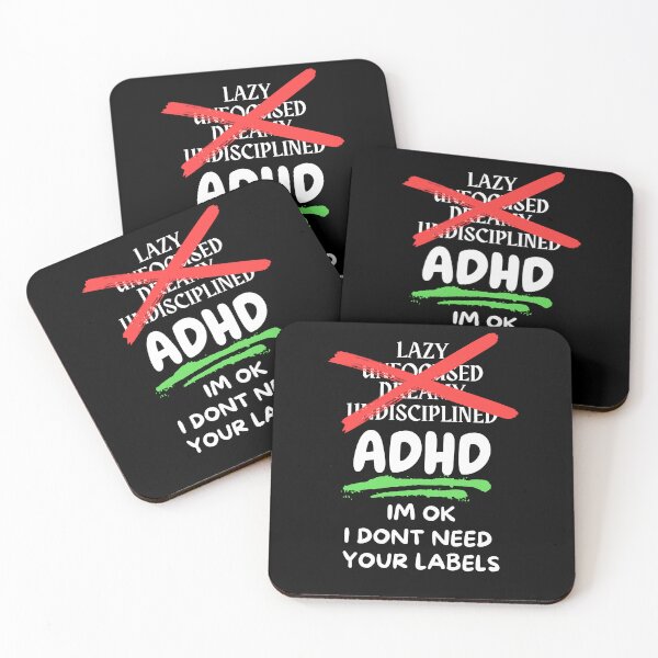Item preview, ADHD - I'm OK, I don't need your labels - Option 1 - Light on Dark designed and sold by TheBerriesADHD.