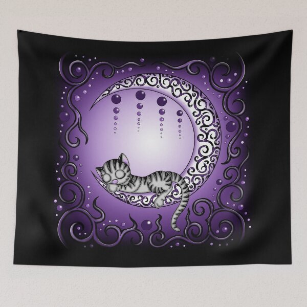 Item preview, Cat sleeping on moon designed and sold by Pezi-Creation.