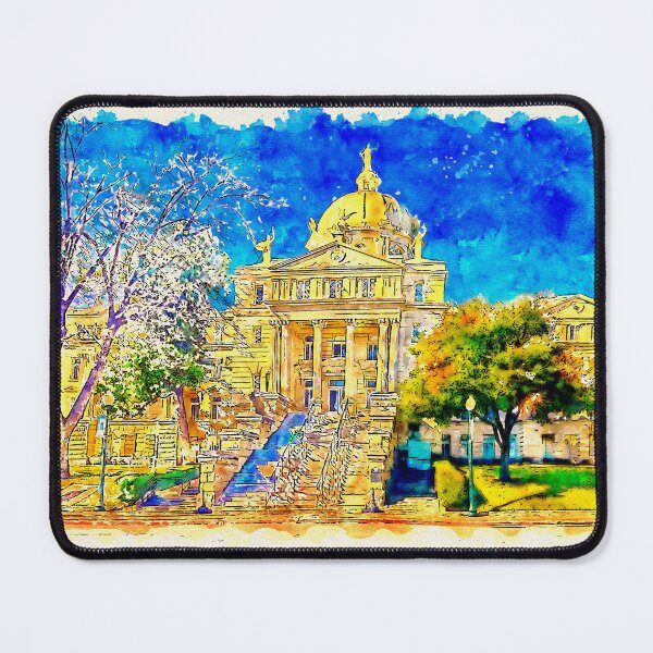 Item preview, McLennan County Courthouse in Waco, Texas - pen sketch and watercolor designed and sold by NickoPrints.