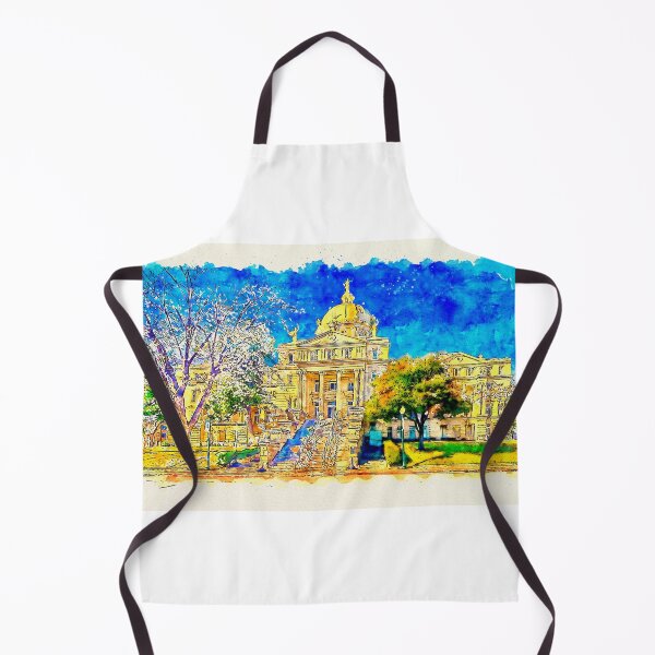 Item preview, McLennan County Courthouse in Waco, Texas - pen sketch and watercolor designed and sold by NickoPrints.