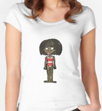 cartoon swimmer Women's Fitted Scoop T-Shirt