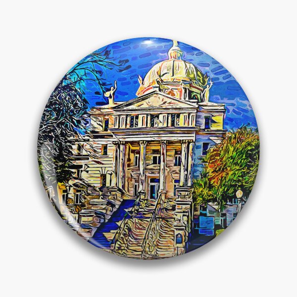 Item preview, McLennan County Courthouse in Waco, Texas - impressionist painting designed and sold by NickoPrints.