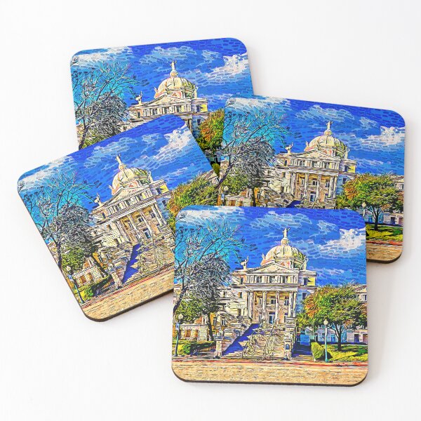 Item preview, McLennan County Courthouse in Waco, Texas - impressionist painting designed and sold by NickoPrints.