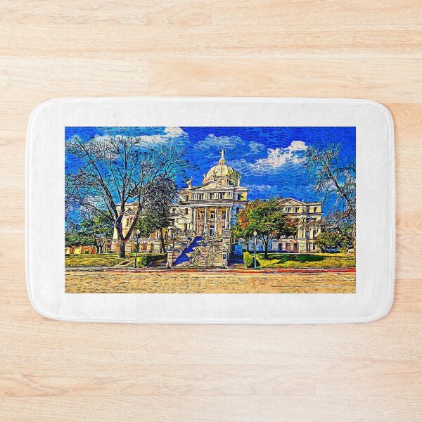 Item preview, McLennan County Courthouse in Waco, Texas - impressionist painting designed and sold by NickoPrints.