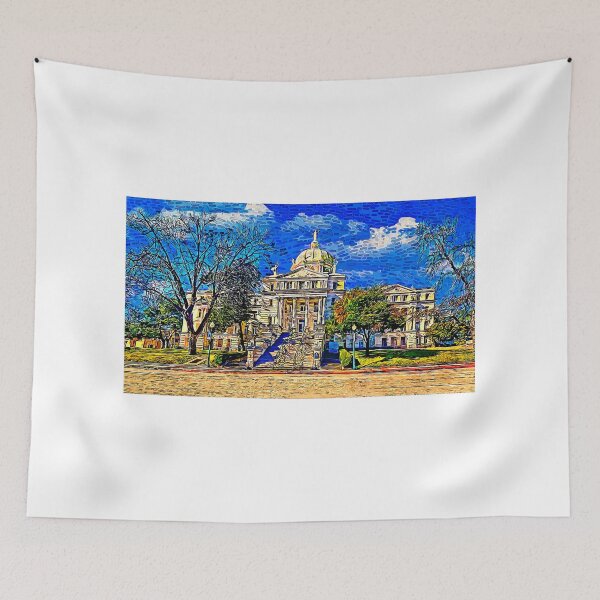 Item preview, McLennan County Courthouse in Waco, Texas - impressionist painting designed and sold by NickoPrints.